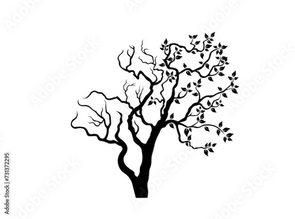 Fototapeta Tree Silhouette drawing