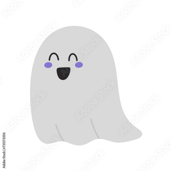 Fototapeta Cute ghost cartoon icon.