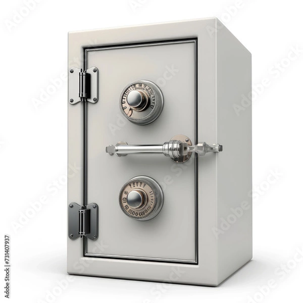 Obraz Isolated safe, combination lock exposed. Fortified secrets, Ai Generated.