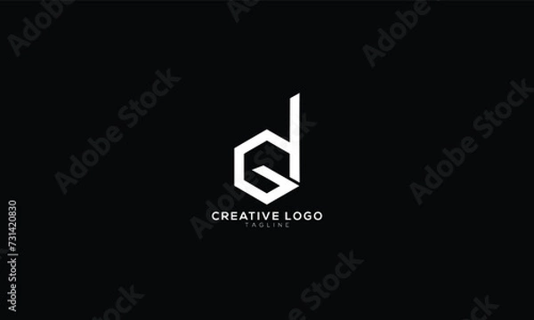 Fototapeta DG GD Abstract initial monogram letter alphabet logo design