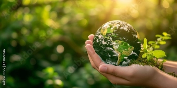 Fototapeta The climate action with visuals that depict efforts to mitigate climate change. Carbon neutral initiatives, these photos showcase the collective commitment to reducing our environmental footprint