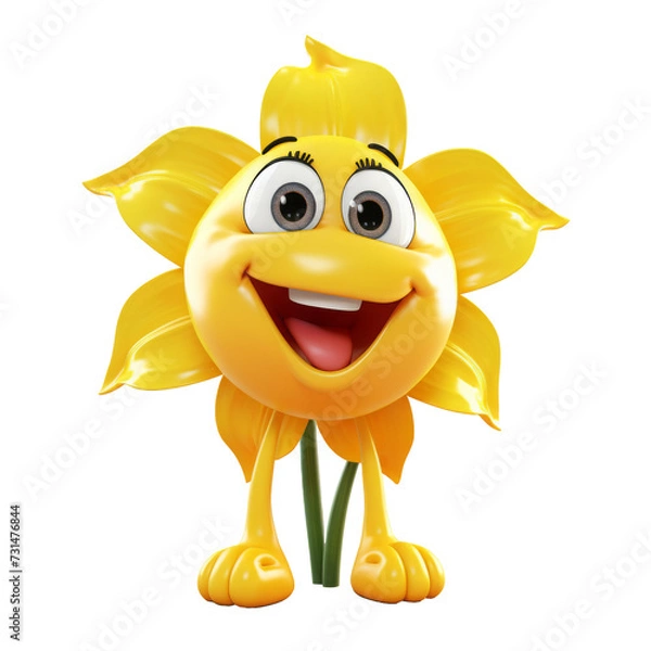 Obraz 3D Cartoon character Daffodil flower