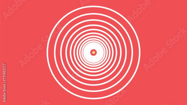 Fototapeta Abstract spiral vortex urgency dotted minimalist background.