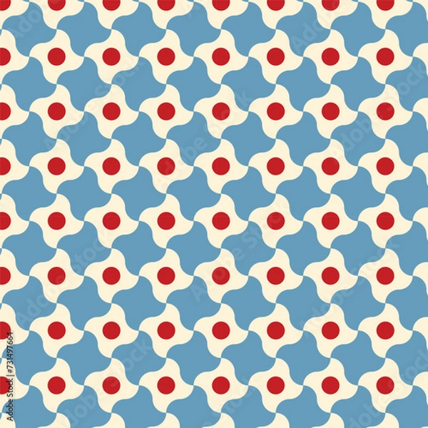 Fototapeta colorful shuriken seamless pattern design. seamless pattern