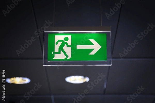 Obraz Emergency exit - Stock Image