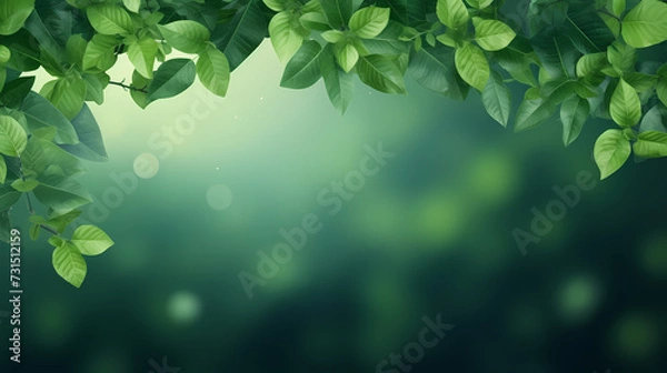 Fototapeta Spring background, green natural rustic background