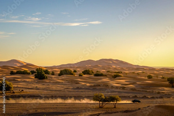 Fototapeta Merzouga at the end of the day