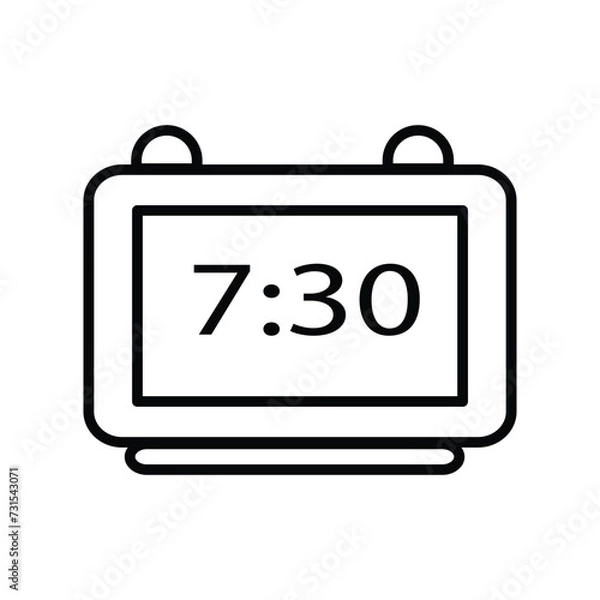 Fototapeta clock icon vector stock illustration 