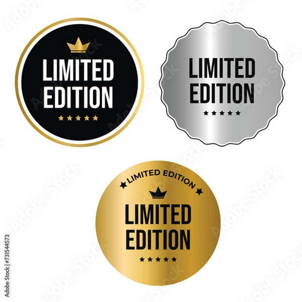 Obraz Limited edition label or Limited edition tag vector isolated in flat style. The best Limited edition label for product packaging design element.