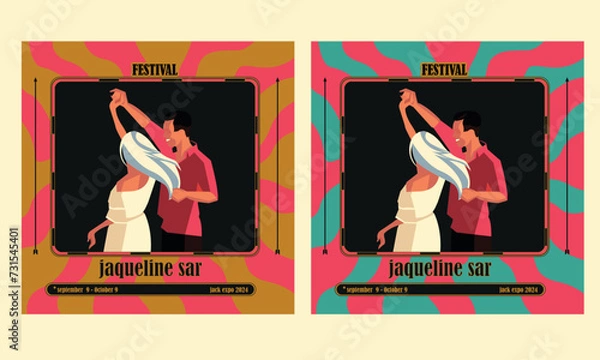 Obraz template vintage event