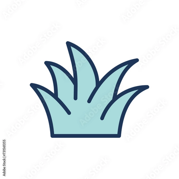 Fototapeta grass icon symbol vector template collection