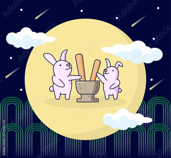 Fototapeta moon rabbit