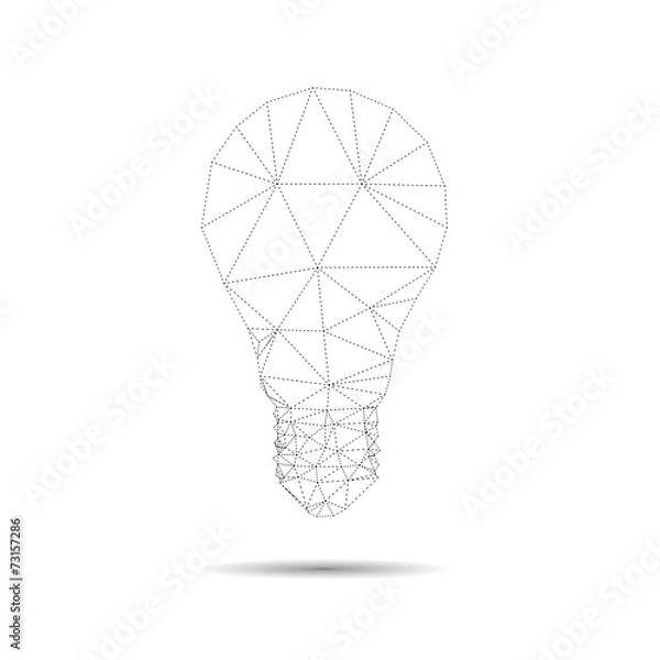 Fototapeta Lightbulb abstract isolated