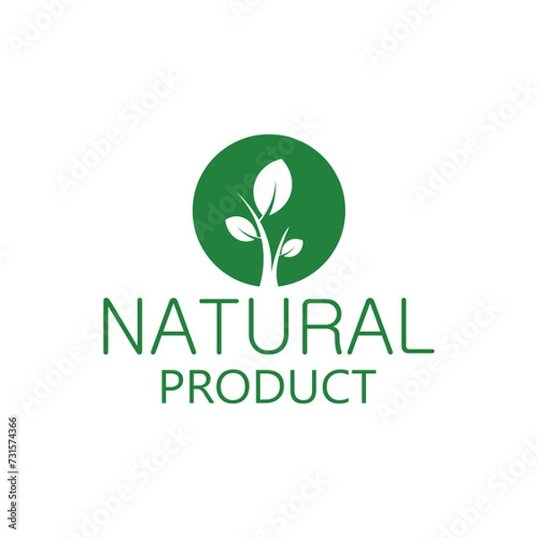 Obraz natural product icon on white background