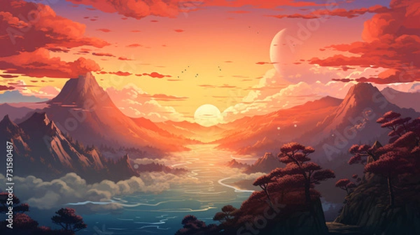 Obraz anime style wallpaper 