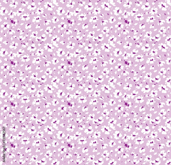 Obraz colours daisy ditsy pattern seamless lilac pink blue 