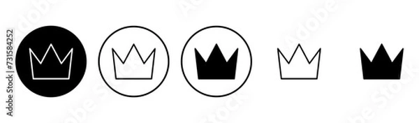 Fototapeta Crown icon set. crown vector icon