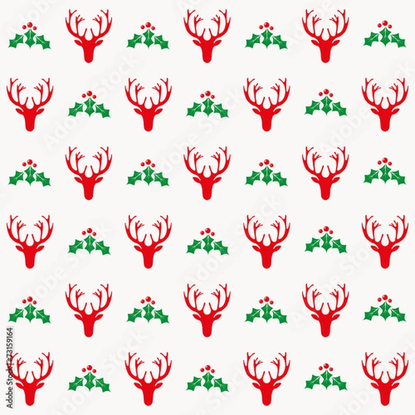 Fototapeta seamless christmas pattern