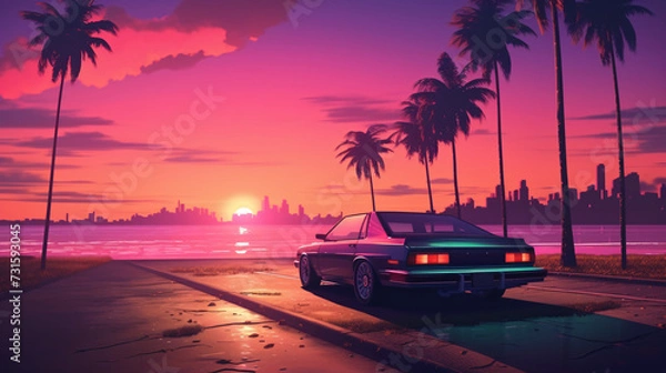 Obraz sunset on the beach