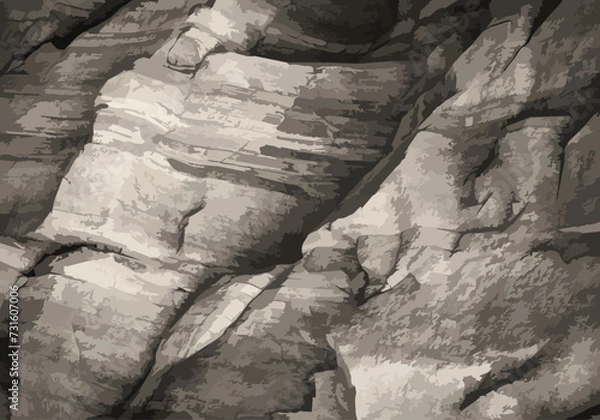 Obraz Rock texture, vector.