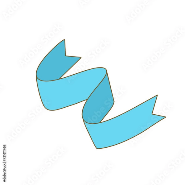 Fototapeta Blue ribbons elements