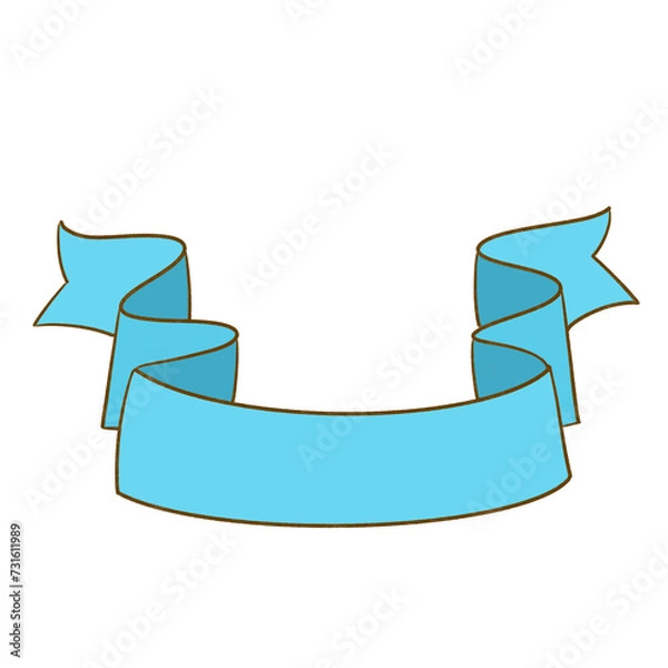Fototapeta Blue ribbons elements