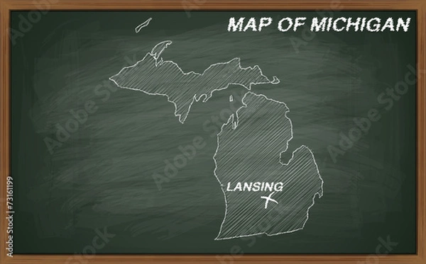 Obraz map of michigan