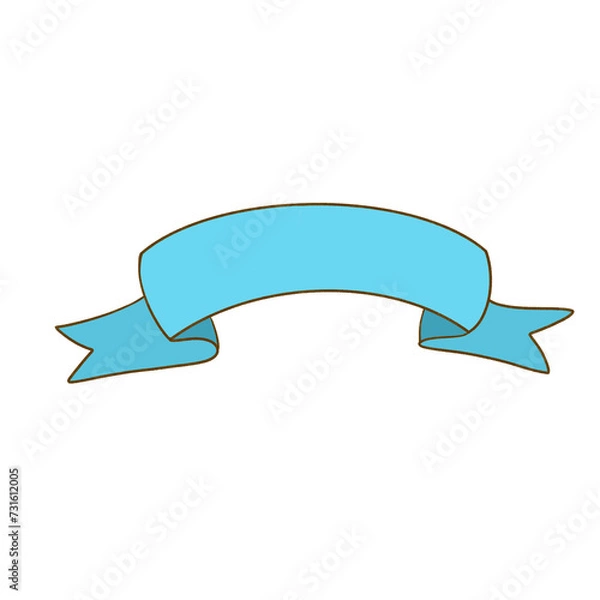 Fototapeta Blue ribbons elements