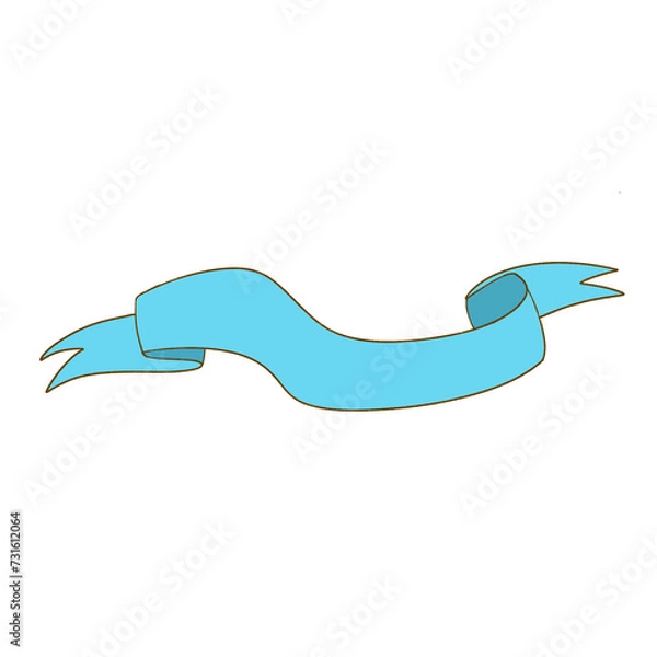 Obraz Blue ribbons elements