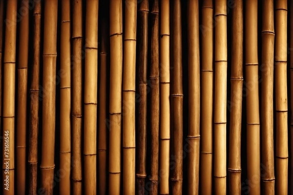 Fototapeta Brown bamboo stick pattern background.