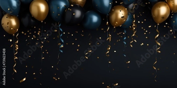 Fototapeta nice colorful balloons, simple and elegant, there is empty space for greeting text, wallpaper, posters, advertisements, etc., if there are not enough choices, please click