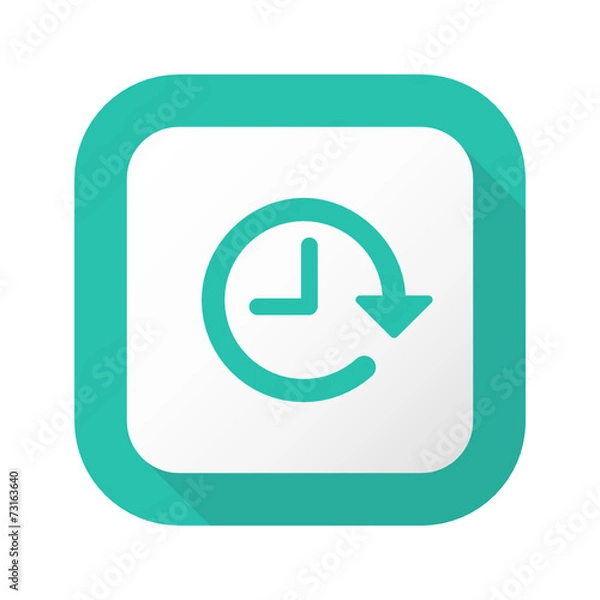Fototapeta Flat Long Shadow Button - Vector 