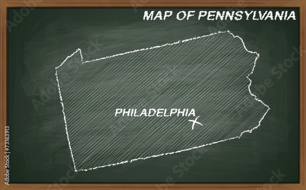Obraz map of pennsylvania
