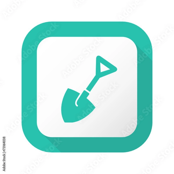 Fototapeta Flat Long Shadow Button - Vector 