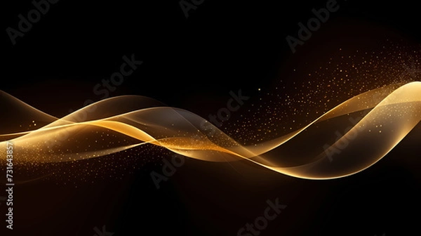 Obraz Award ceremony background, golden glitter light effect decoration and bokeh