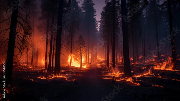 Obraz Wildfire, forest fire