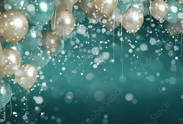 Fototapeta nice colorful balloons, simple and elegant, there is empty space for greeting text, wallpaper, posters, advertisements, etc., if there are not enough choices, please click