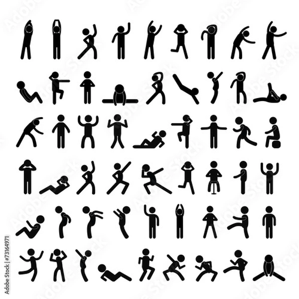 Obraz  action people symbol