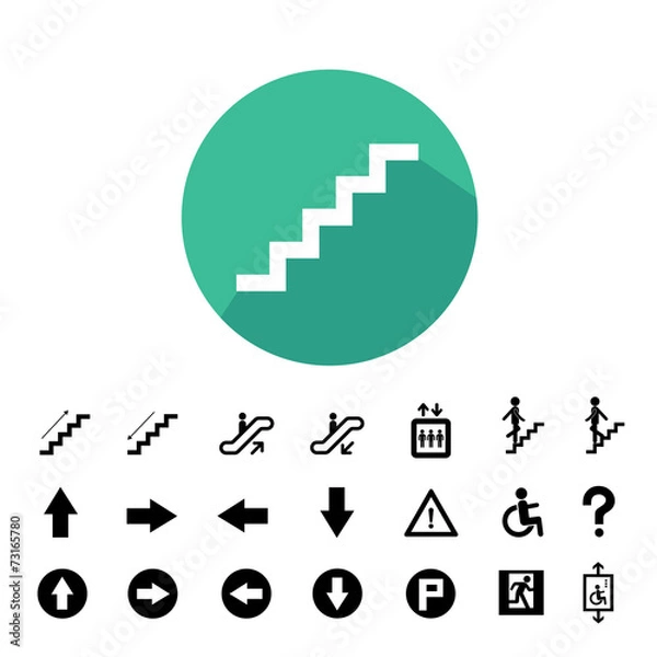 Obraz staircase symbol set