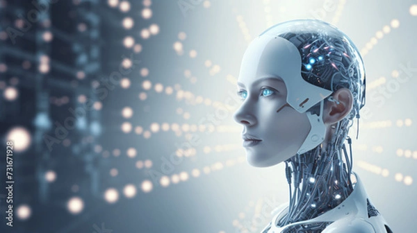 Obraz AI, Artificial Intelligence concept,3d rendering, conceptual image