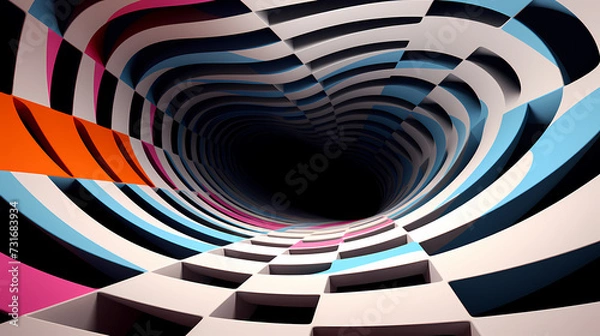 Fototapeta Abstract optical illusion background