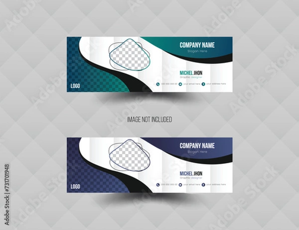 Fototapeta Creative Email signature design