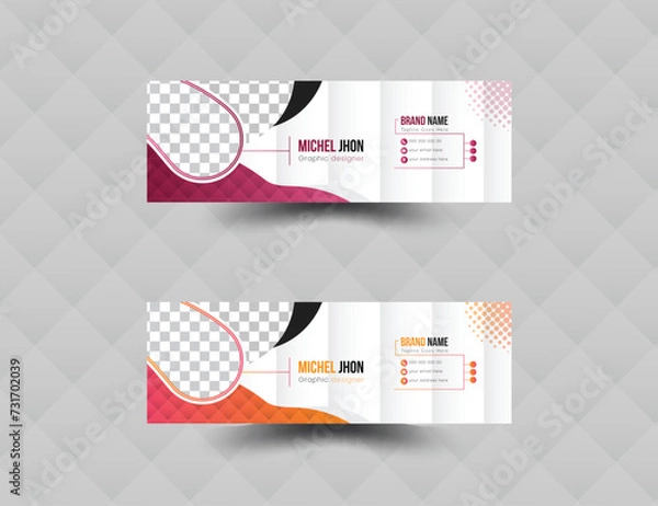 Fototapeta Creative Email signature design