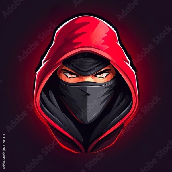 Fototapeta vector design gaming esport mascot logo of ninja