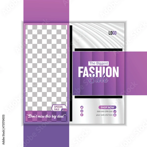 Obraz modern social media post design