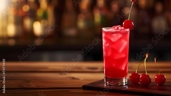 Fototapeta Cherry drink called Sleepy Girl Mocktail