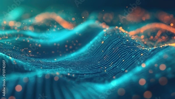 Fototapeta Particle waves electronic Sound