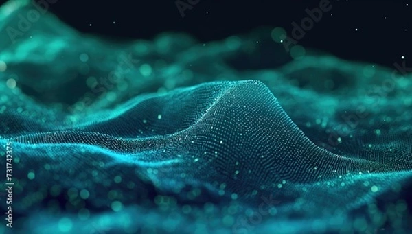 Fototapeta Particle waves electronic Sound