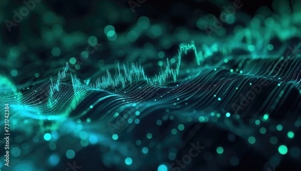 Fototapeta Particle waves electronic Sound