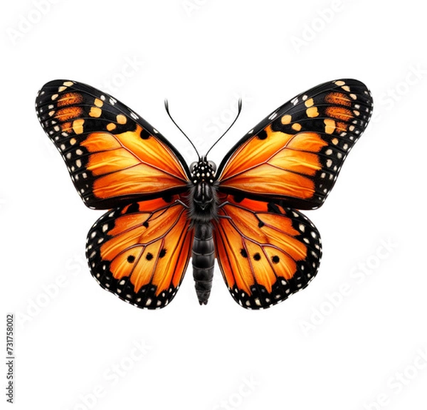 Fototapeta Butterfly Isolated on Transparent Background. Generated Ai